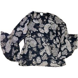 Studio C Tie Shirt Size 14/16 Black/Tan